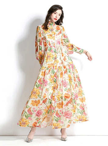 POLKA-DOT RETRO PRINT BACKLESS DRESS