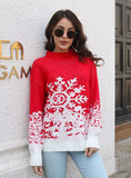 FASHION CHRISTMAS LANTERN SLEEVE LOOSE SWEATER