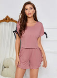 FASHION SHORT-SLEEVED SHORTS THREAD SUIT