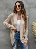 FASHION LONG LARGE LAPELS SWEATER COAT
