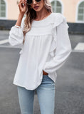 SOLID COLOR CASUAL LONG SLEEVE SHIRT