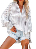 Wonderful Striped Sexy Fashion Shirt Top