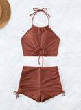 Solid Color Sling Halter Bikini