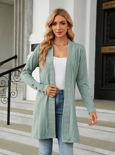 BUTTON LONG SLEEVE LOOSE COAT