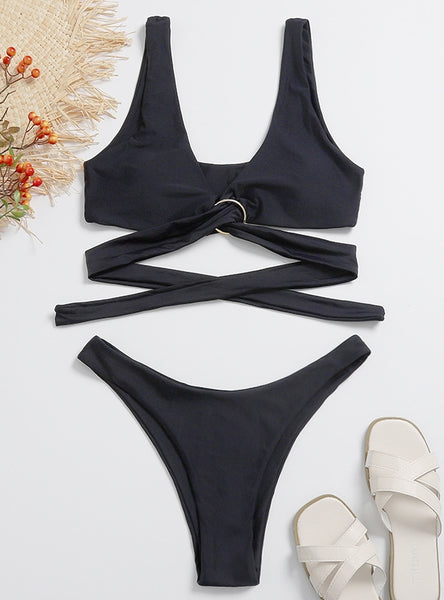 Women Sexy Ring Strap Bikini