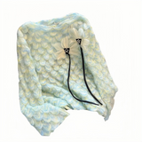 Lazy Style Gradient Soft Flower Knitted Round Neck Pullover Top Sweater