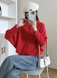 FASHION BAT SLEEVE CASUAL LOOSE SWEATER COAT