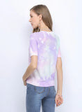 CLASSY SHORT-SLEEVED PULLOVER TIE-DYED SHIRT