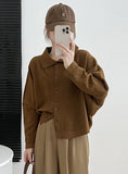 FASHION BAT SLEEVE CASUAL LOOSE SWEATER COAT