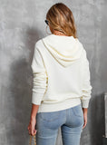 FASHION PULLOVER DRAWSTRING HOODED SWEATER