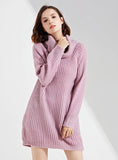 FASHION LONG-SLEEVED HIGH-NECKED SOLID COLOR SWEATER