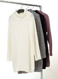 FASHION LONG-SLEEVED HIGH-NECKED SOLID COLOR SWEATER