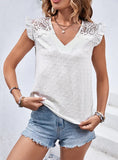 WOMEN LACE STITCHING SHIRT TOP
