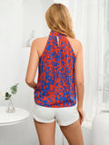 PRINTED VEST ROUND NECK SLEEVELESS TOP