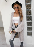 Loose Cardigan Solid Color Knitted Jacket