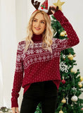 STYLISH JACQUARD TURTLENECK CHRISTMAS SWEATER
