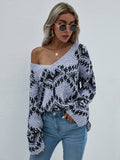 FASHION LOOSE LARGE SIZE KNITTED PULLOVER SWEATER