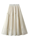 DIAMOND BEADED STITCHING SKIRT