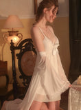 SEXY MESH BOW SLING PAJAMAS SET