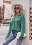 Casual Polo Button Long Sleeve Shirt