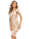 CASUAL RETRO COMMUTER SEQUINED DRESS
