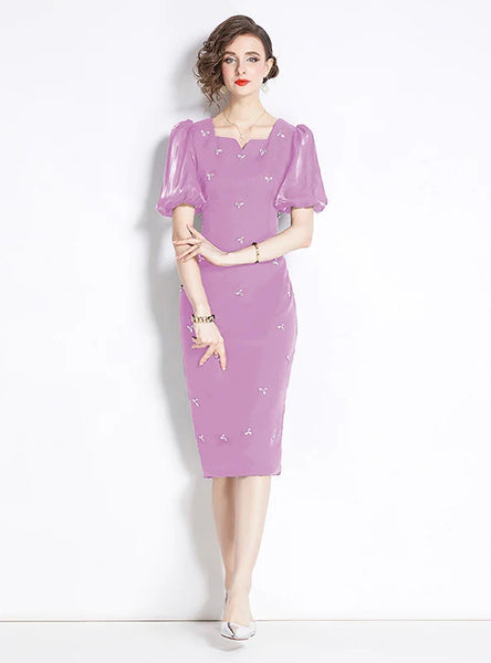 HEAVY INDUSTRY DIAMOND-ENCRUSTED DRESS