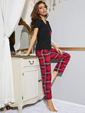 CLASSY SUMMER V-NECK PAJAMAS SUIT