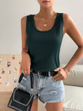 U-NECK SLEEVELESS CASUAL VEST