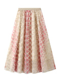 HEAVY INDUSTRY EMBROIDERY FLOWER GAUZE SKIRT