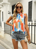 LOOSE AND CASUAL PRINTED SLEEVELESS SHIRT