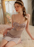 SEXY BACKLESS GAUZE SUSPENDER NIGHTDRESS