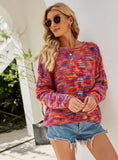 FASHION LOOSE FASHION PULLOVER COLOR SWEATER
