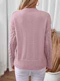 V-neck Pullover Vintage Twisted Sweater