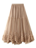 Big Swing Gauze Fungus Lace Skirt
