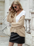 Solid Color Short Knitted Sweater Coat