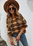 FASHION WOMEN CHEQUER PULLOVER SWEATER