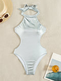 HALTER SEXY BACKLESS ONE-PIECE SWIMSUIT
