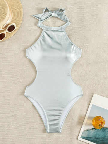 HALTER SEXY BACKLESS ONE-PIECE SWIMSUIT