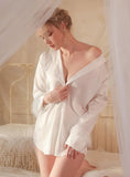 FASHION SHIRT ICE SILK SHIRT NIGHTDRESS