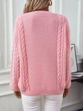 Casual Twist Solid Color Pullover Sweater