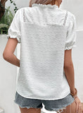 SPLICED FLYING SLEEVE LACE SHIRT