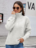 CLASSY SOLID COLOR TWISTED THICK KNITTED SWEATER