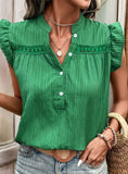 FLYING SLEEVE SPLICING PULLOVER SHIRT