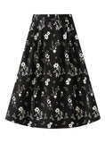 FLORAL SUMMER SLIM PLEATED SKIRT