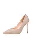 SHINY HIGH-HEELED POINTED THIN HEELS SHOES