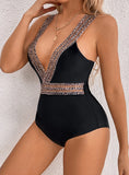 LACE V-NECK ONE-PIECE BIKINI