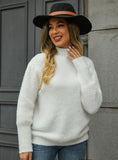 Turtleneck Solid Color High Neck Sweater