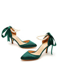 THIN-HEELED RHINESTONE BEADED SANDALS