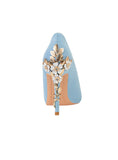 METAL FLOWER POINTED HIGH HEELS WEDDING SHOES