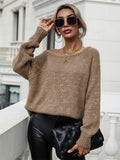 FASHION AUTUMN AND WINTER ROUND NECK PULLOVER LOOSE SWEATER
